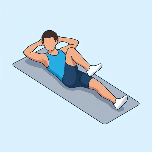 Bicycle Crunch finish position