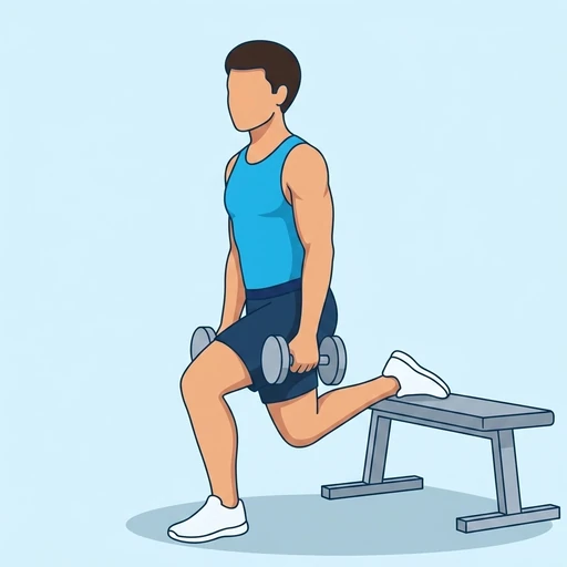 Rear-Foot-Elevated Split Squat finish position