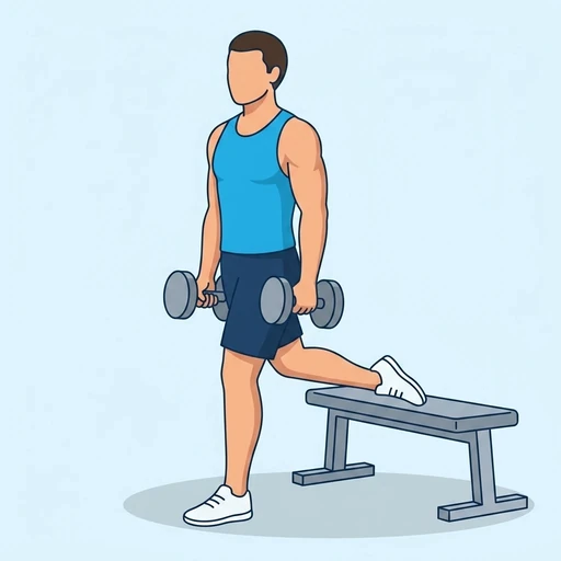Rear-Foot-Elevated Split Squat start position