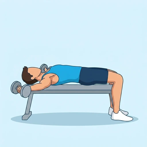Dumbbell Flye finish position