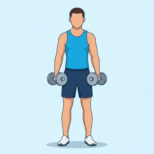 Dumbbell Shrug start position