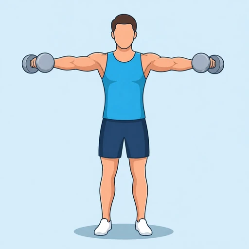 Dumbbell Lateral Raise finish position