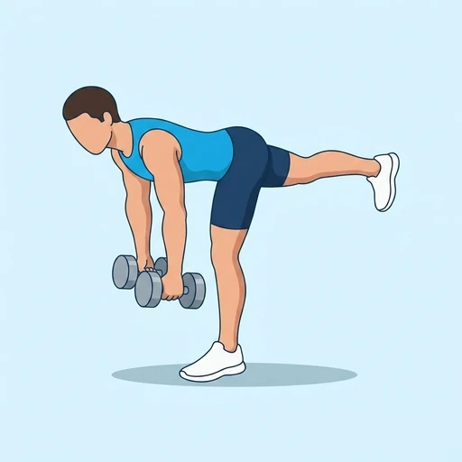 Single-Leg Romanian Deadlift start position